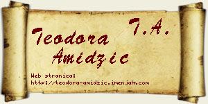 Teodora Amidžić vizit kartica